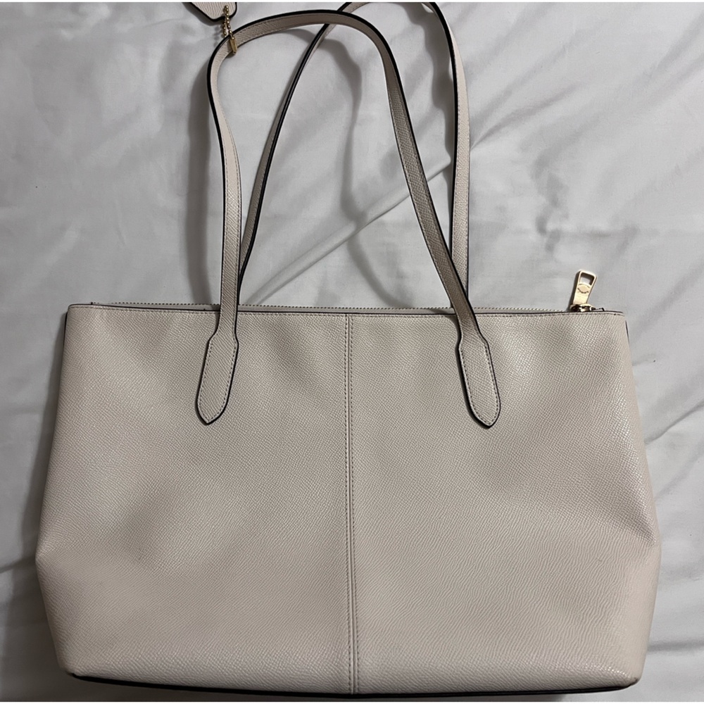 Chalk and Gold Zip Tote Coach Bag - Picture 3 of 7